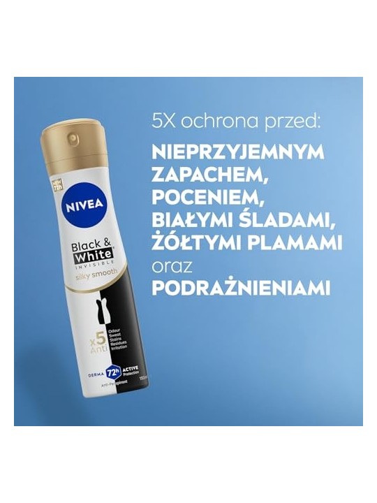 NIVEA BlackWhite Invisible Silky Smooth spray antitraspirante 150ml