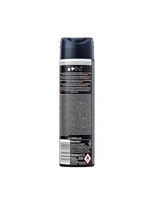 NIVEA Men Black White Invisible Ultimate Impact spray antitraspirante 150ml