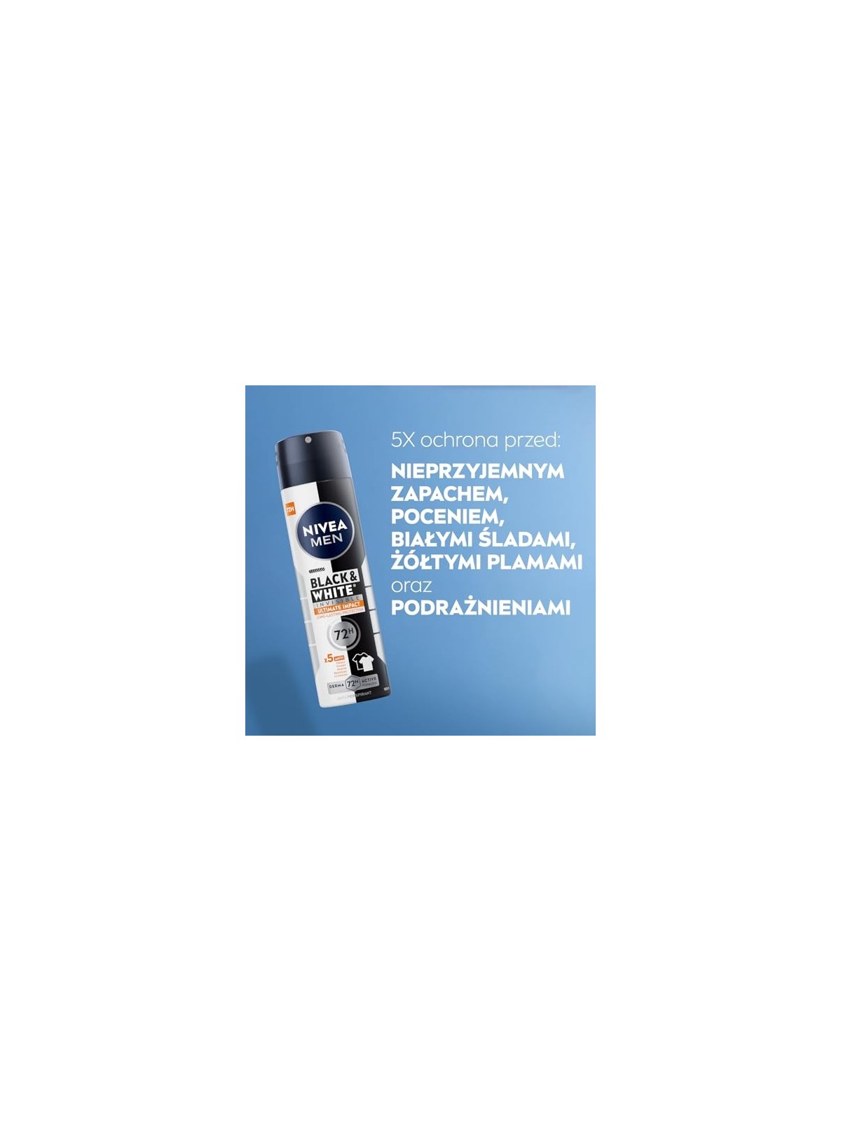 NIVEA Men Black White Invisible Ultimate Impact spray antitraspirante 150ml