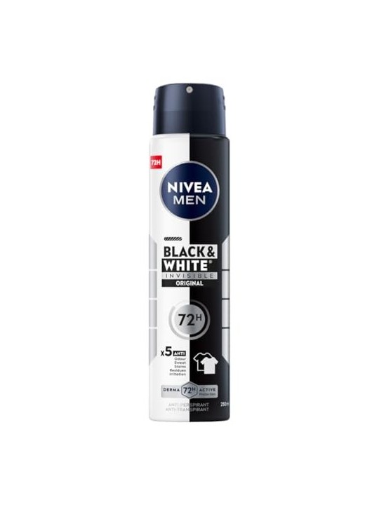 NIVEA Men BlackWhite Invisible Original spray antitraspirante 250ml
