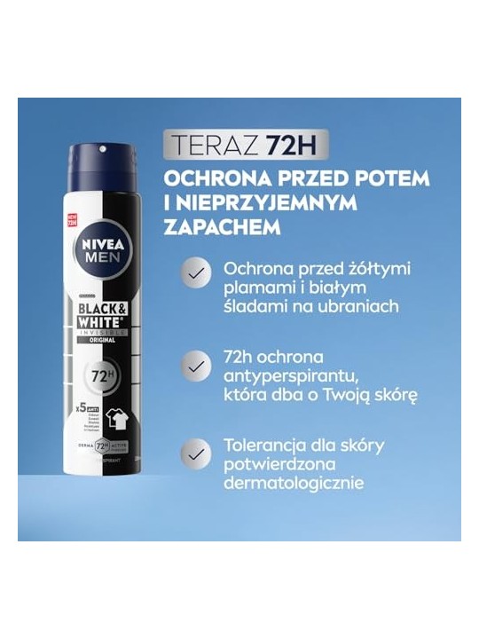 NIVEA Men BlackWhite Invisible Original spray antitraspirante 250ml