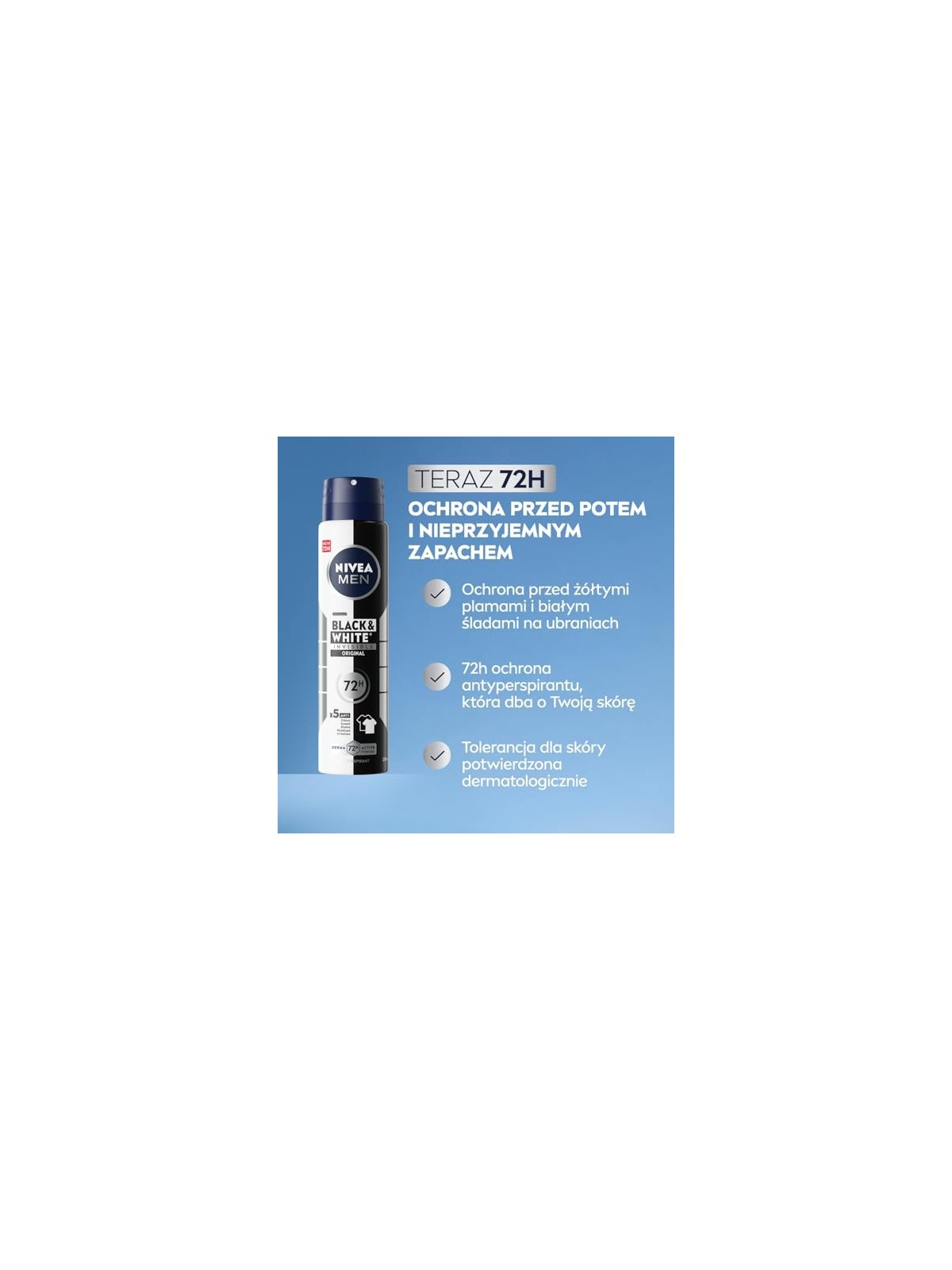 NIVEA Men BlackWhite Invisible Original spray antitraspirante 250ml