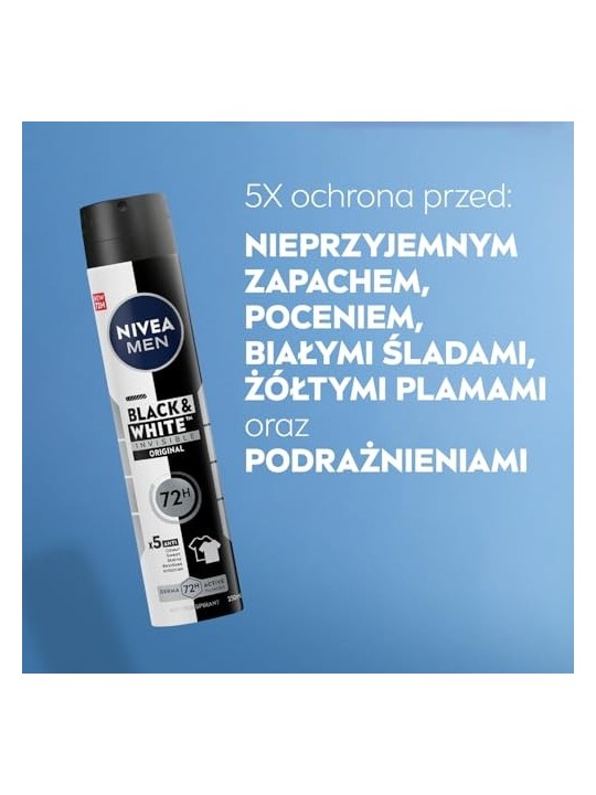 NIVEA Men BlackWhite Invisible Original spray antitraspirante 250ml