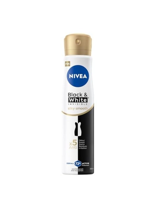 NIVEA Black & White Invisible Silky Smooth spray antitraspirante 250ml