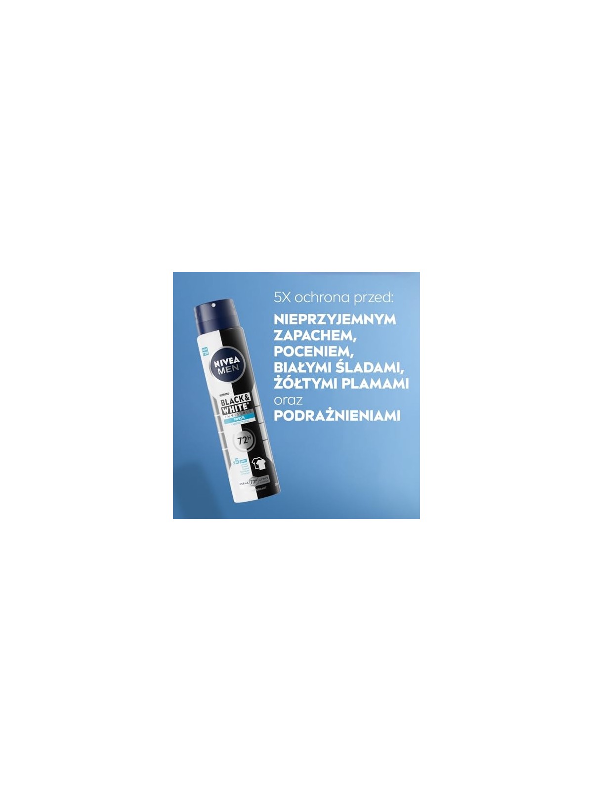 NIVEA Men Black White Invisible Fresh antitraspirante spray 48h 250ml