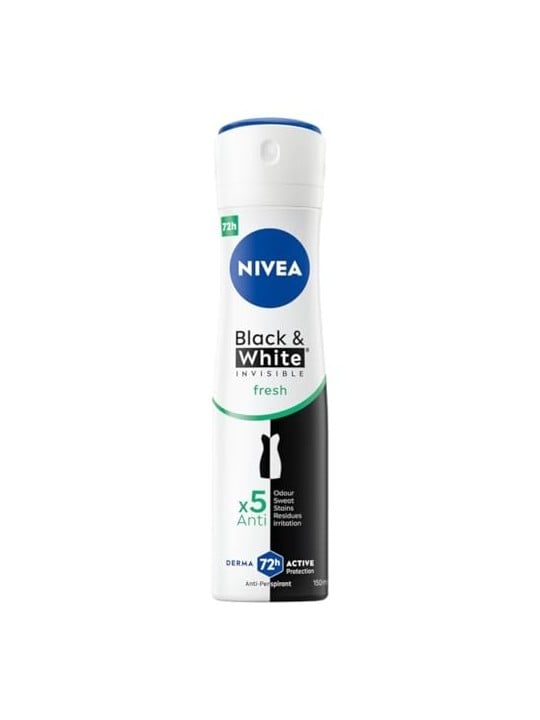NIVEA Black White Invisible Fresh spray antitraspirante 48H 150ml