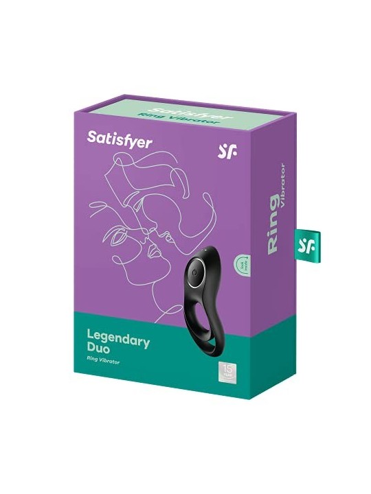 Satisfyer LEGENDARY DUO Vibrating Ring Black 1UN