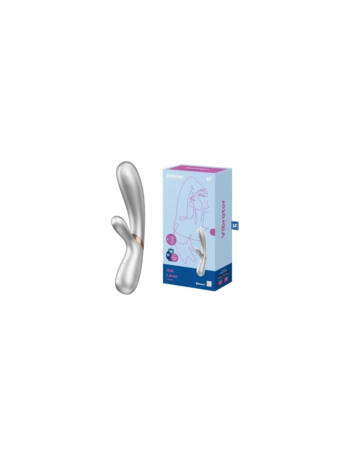 Satisfyer Hot Lover Vibratore ArgentoChampagne