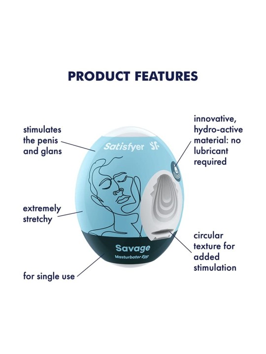 Satisfyer Egg Singolo Masturbatore Selvaggio 1UN