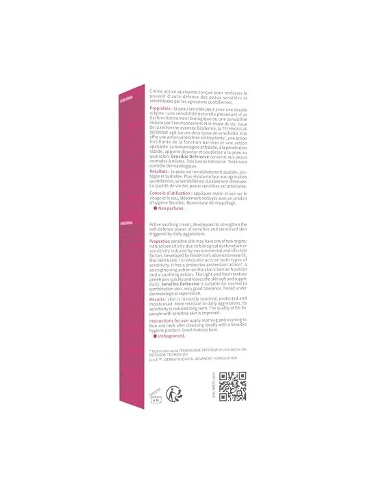 Bioderma Sensibio Defensive Active Soothing Cream 40ml