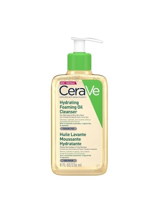 Detergente viso idratante CeraVe con olio, 236ml