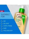 Detergente viso idratante CeraVe con olio, 236ml