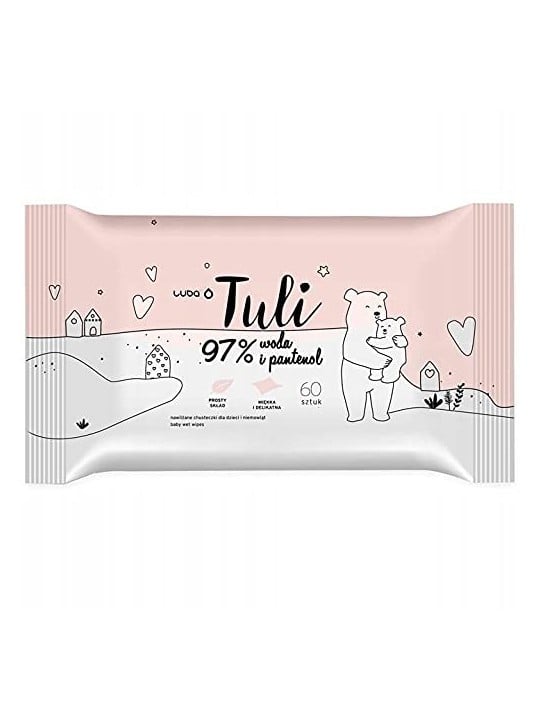 LUBA Tuli salviette umidificate per bambini con Acqua e Pantenolo 60 pz