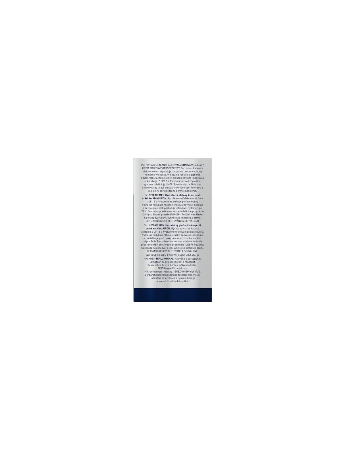 Crema idratante viso Nivea Men Hyaluron SPF 15