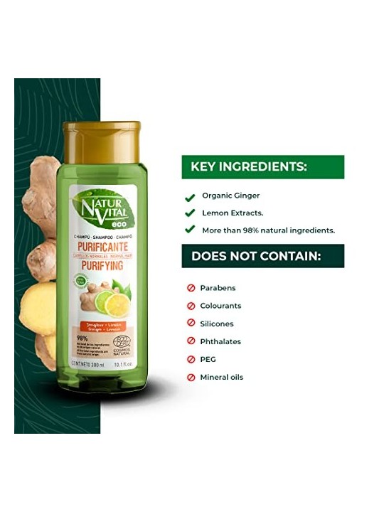 Shampoo Natur Vital ECO PURIFICANTE zenzero limone 300ml