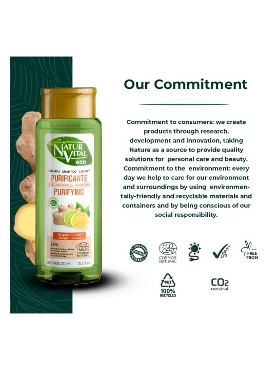 Shampoo Natur Vital ECO PURIFICANTE zenzero limone 300ml