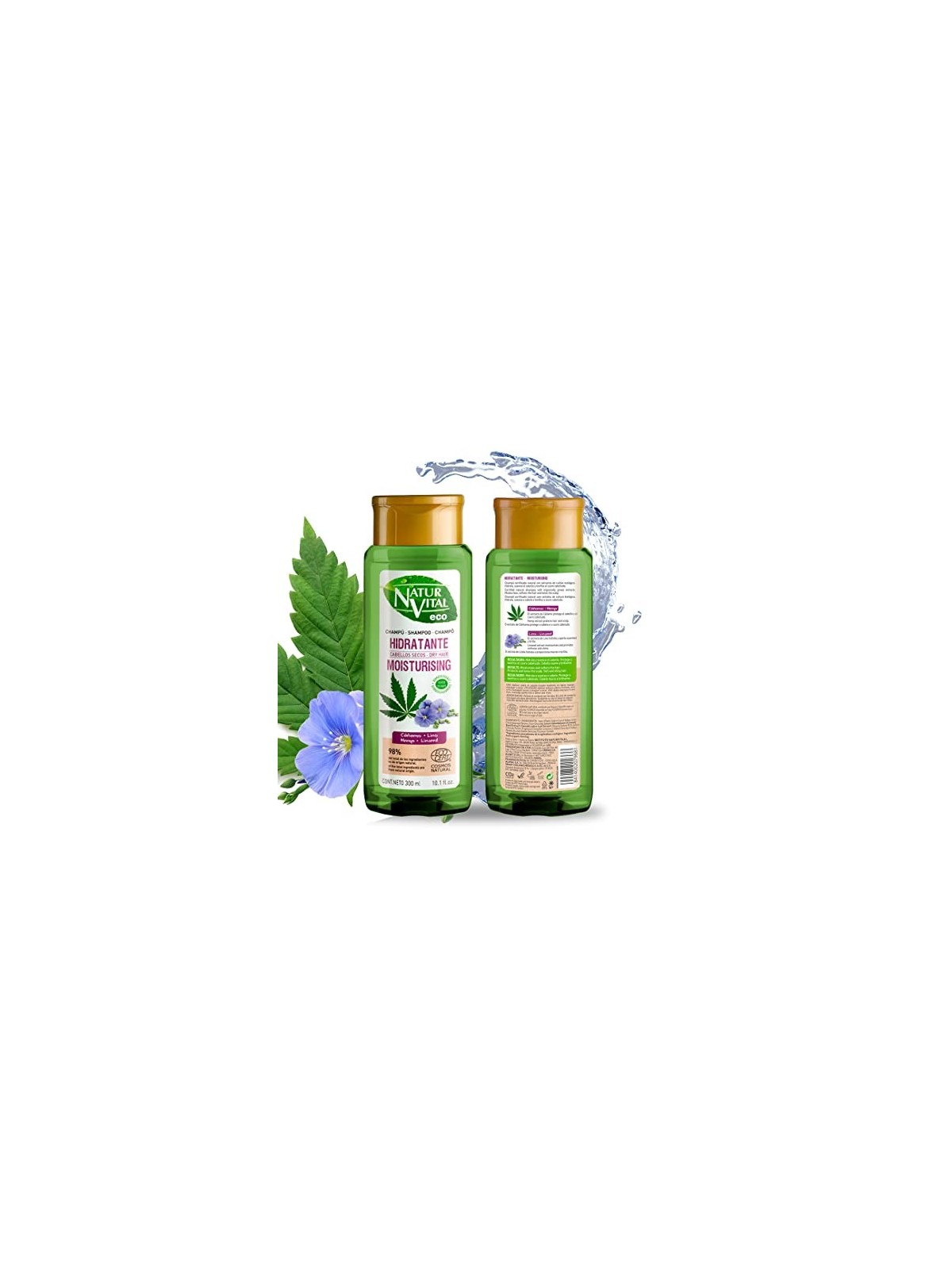 Shampoo Natur Vital ECO IDRATANTE canapa e lino 300ml