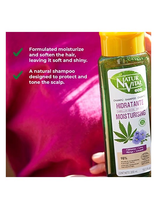 Shampoo Natur Vital ECO IDRATANTE canapa e lino 300ml