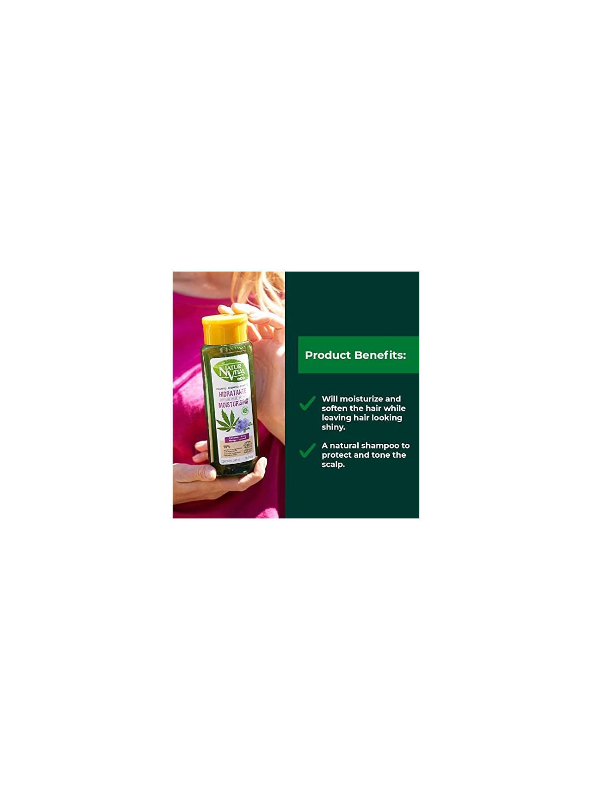 Shampoo Natur Vital ECO IDRATANTE canapa e lino 300ml