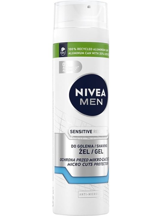 NIVEA Men Sensitive Recovery gel da barba rigenerante 200ml
