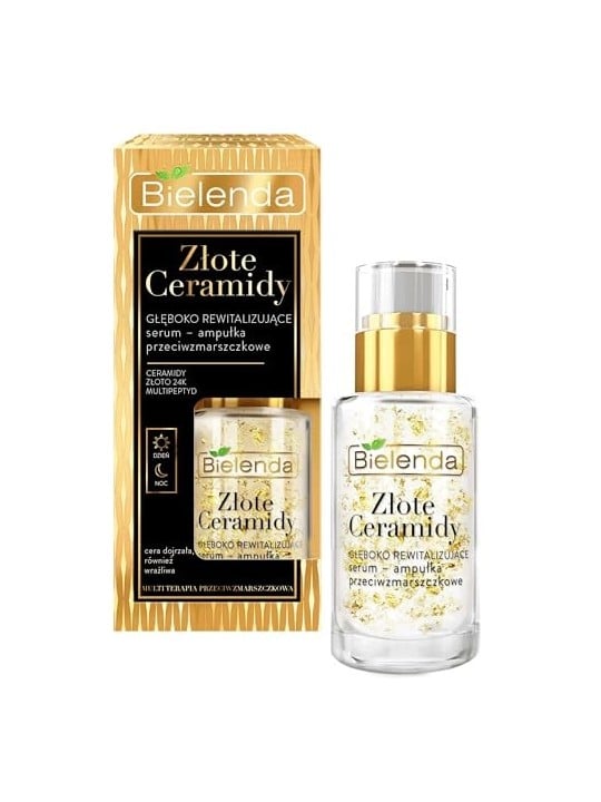 BIELENDA Golden Ceramidi siero rivitalizzante profondo - fiala antirughe giorno e notte 15ml
