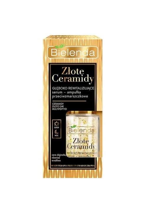 BIELENDA Golden Ceramidi siero rivitalizzante profondo - fiala antirughe giorno e notte 15ml