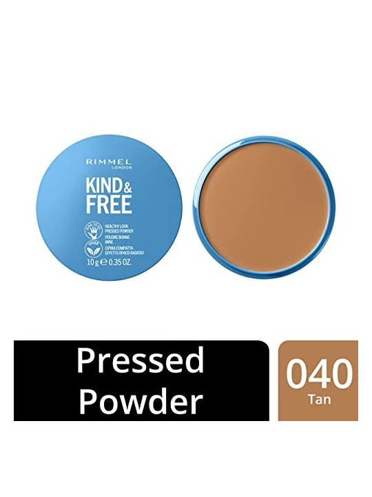 Rimmel Polvere compatta per un aspetto sano gentile e gratuito 10 g donna 040 Tan