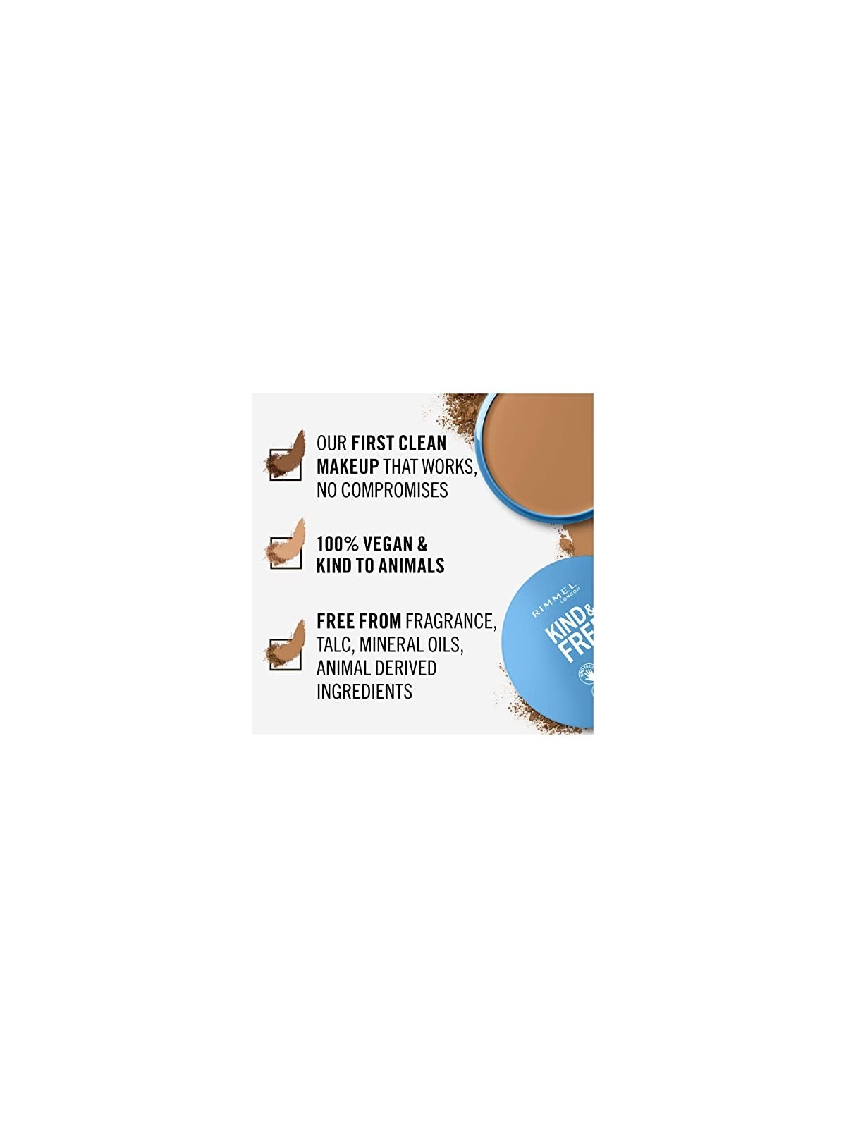 Rimmel Polvere compatta per un aspetto sano gentile e gratuito 10 g donna 040 Tan