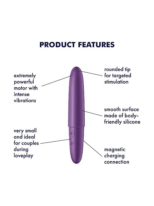 SATISFYER ULTRA POWER BULLET 6 VIBRATORE VIOLA 1UN