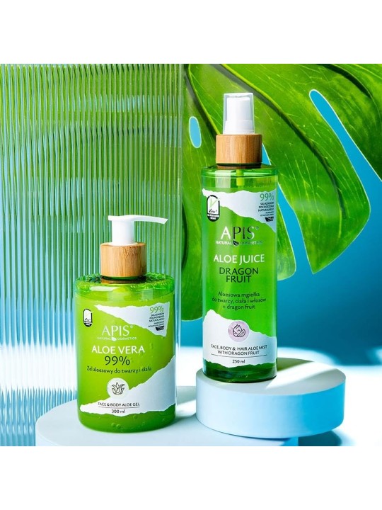 APIS Aloe Vera Naturale 99% gel di aloe per viso e corpo 300ml