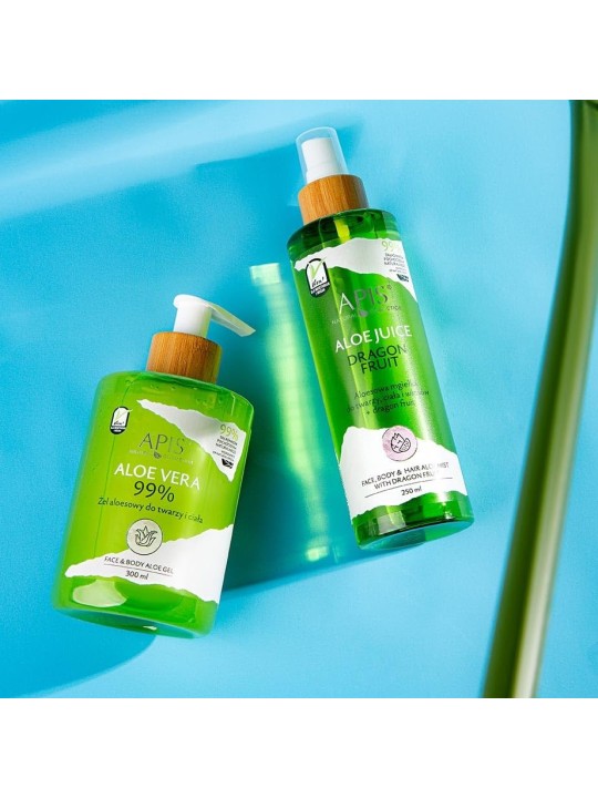 APIS Aloe Vera Naturale 99% gel di aloe per viso e corpo 300ml