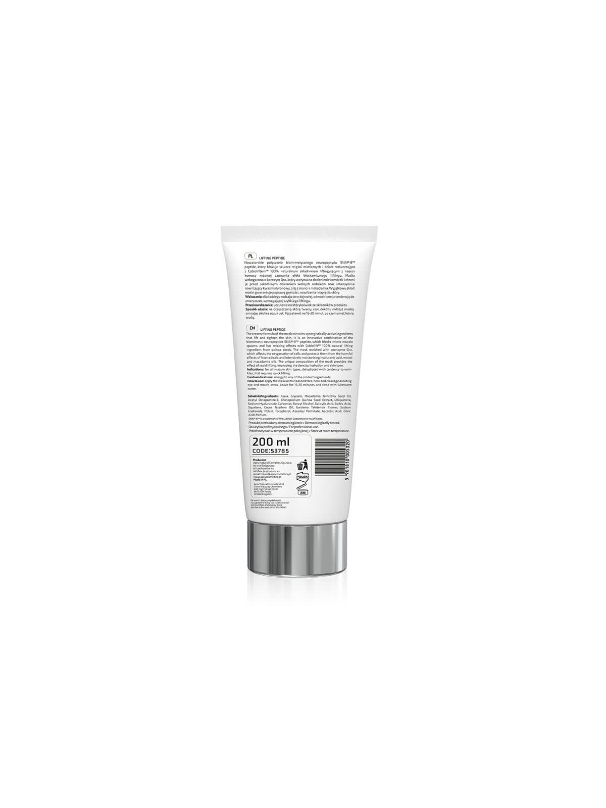 Maschera peptidica liftante e rassodante 200ml