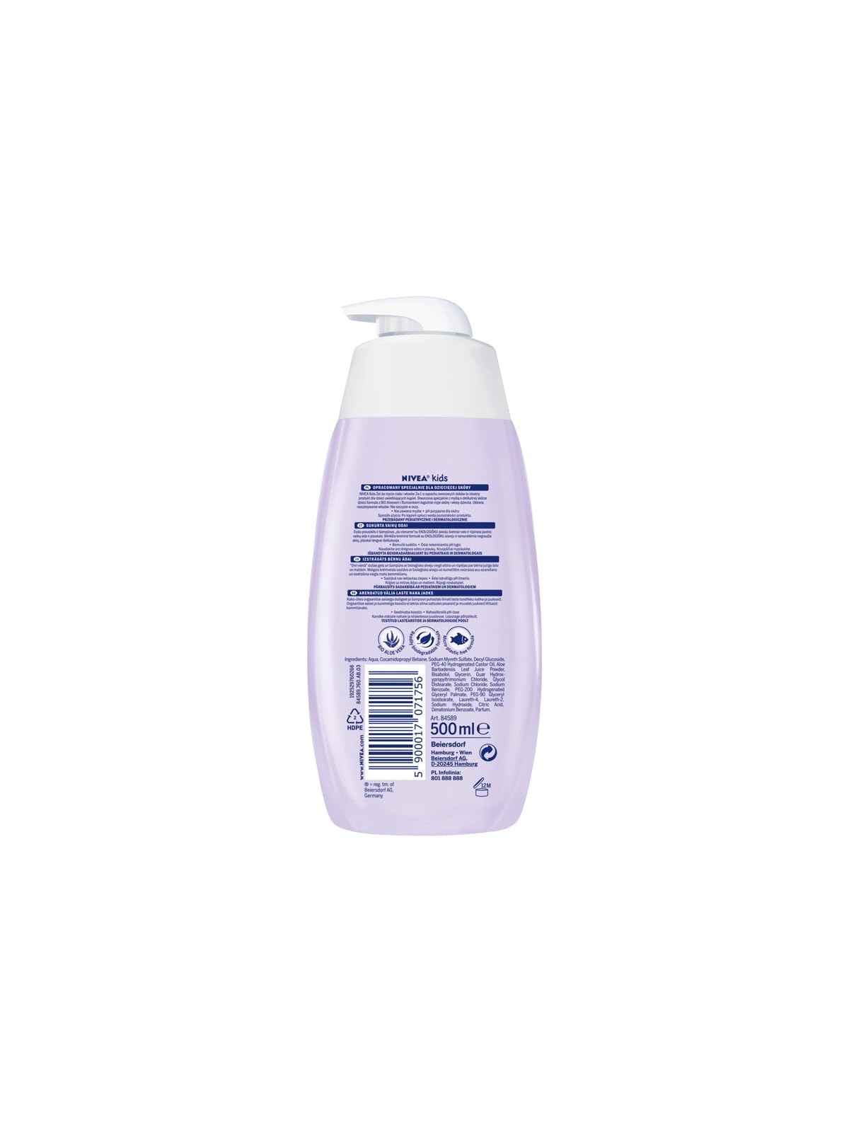 NIVEA Kids Gel doccia corpo 2in1 al profumo di gelatine di frutta 500ml