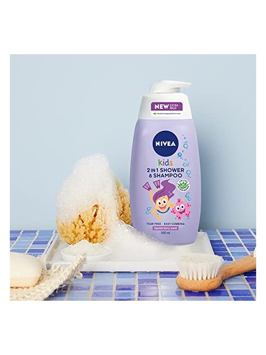 NIVEA Kids Gel doccia corpo 2in1 al profumo di gelatine di frutta 500ml