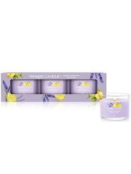 Set Regalo Yankee Candle Limone Lavanda candele votive in vetro unisex 37g Yankee Candle www.essenzetotalstyle.com 