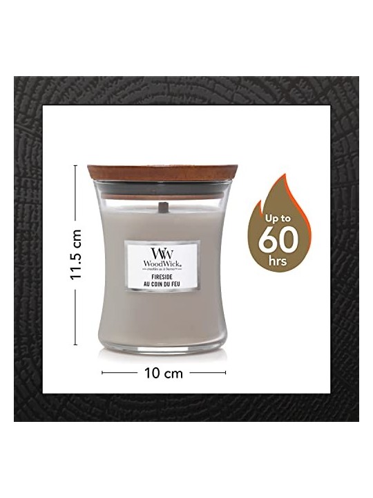 Set Regalo Candela WoodWick Fireside Lino unisex 275 0g