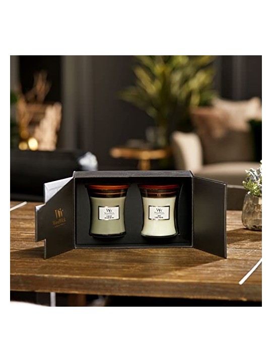 Set Regalo Candela WoodWick Fireside Lino unisex 275 0g