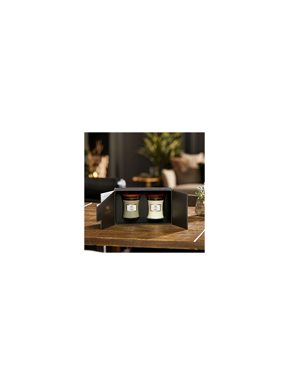 Set Regalo Candela WoodWick Fireside Lino unisex 275 0g