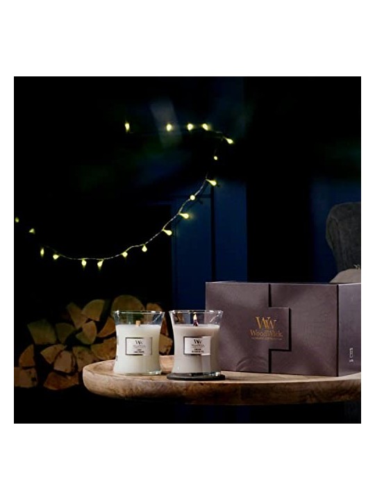 Set Regalo Candela WoodWick Fireside Lino unisex 275 0g