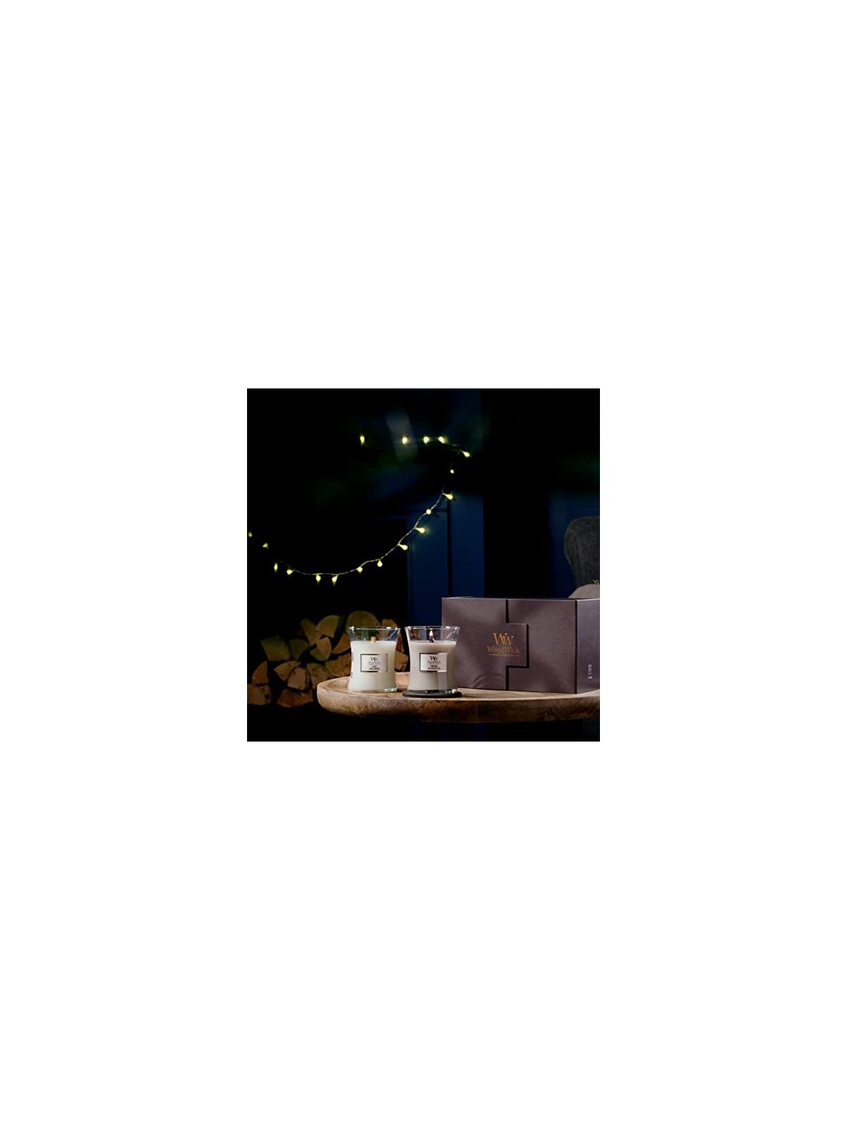 Set Regalo Candela WoodWick Fireside Lino unisex 275 0g
