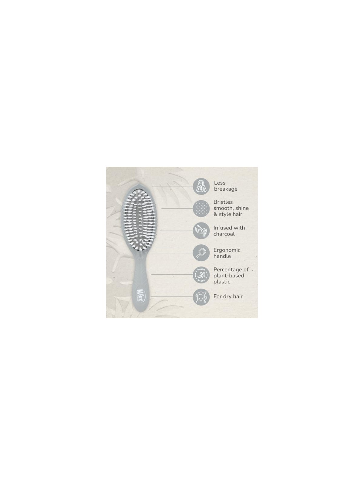 Spazzola Wet Brush Go Green al Carbone
