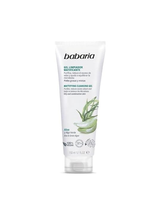 Babaria gel di aloe vera detergente per pelle grassa e mista 150ml donna
