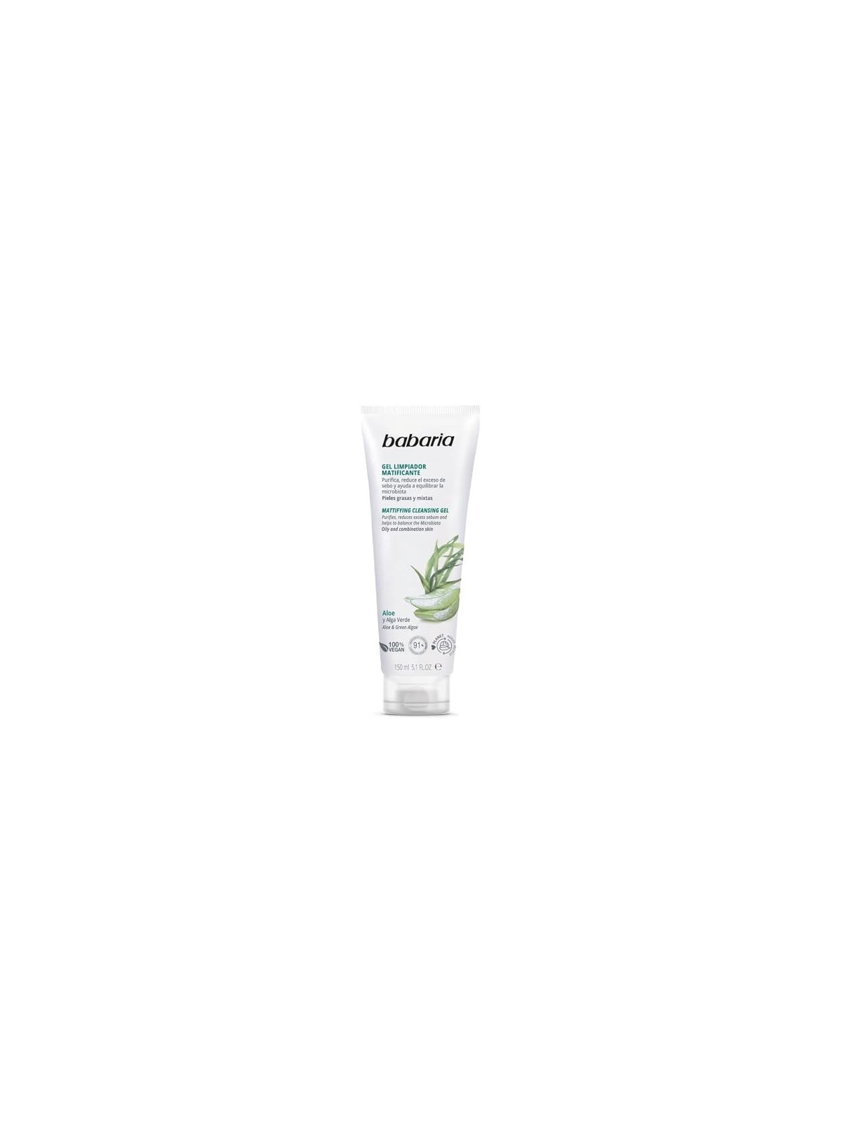 Babaria gel di aloe vera detergente per pelle grassa e mista 150ml donna