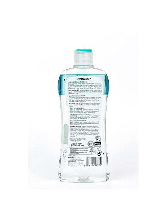 Acqua micellare bifase Babaria aloe vera 400ml