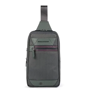Piquadro Zaino Militare Verde Sling Bag per Uomo