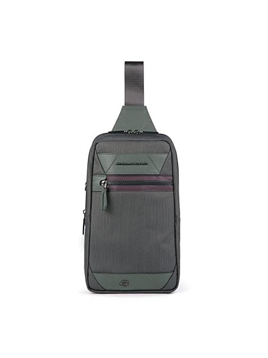 Piquadro Zaino Militare Verde Sling Bag per Uomo