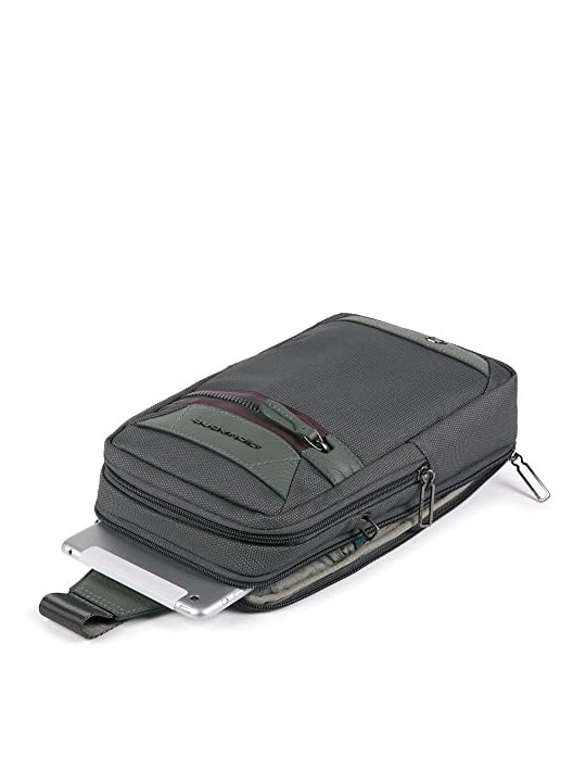Piquadro Zaino Militare Verde Sling Bag per Uomo