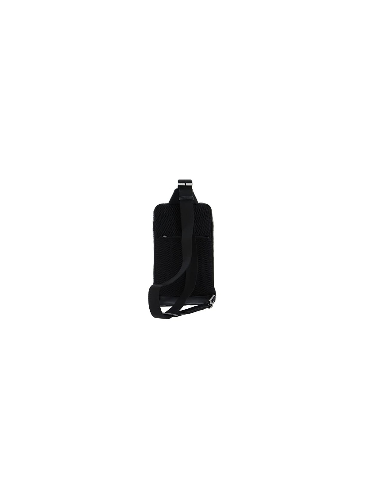 Piquadro Tallin Black Leather Mono Sling Bag 20 x 33 x 5 cm women
