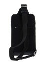 Piquadro Tallin Black Leather Mono Sling Bag 20 x 33 x 5 cm women