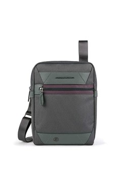 Piquadro Trakai Small Shoulder Bag in Recycled Materials Green 27 x 21 x 5 cm men